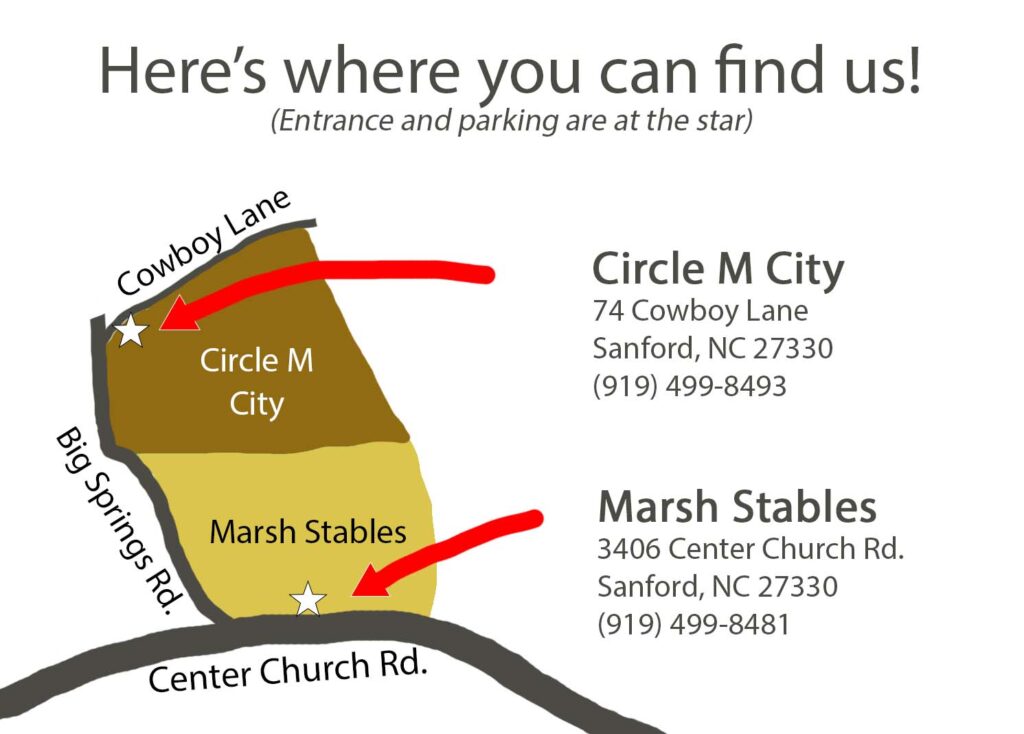 Map of Marsh stables and Circle M City